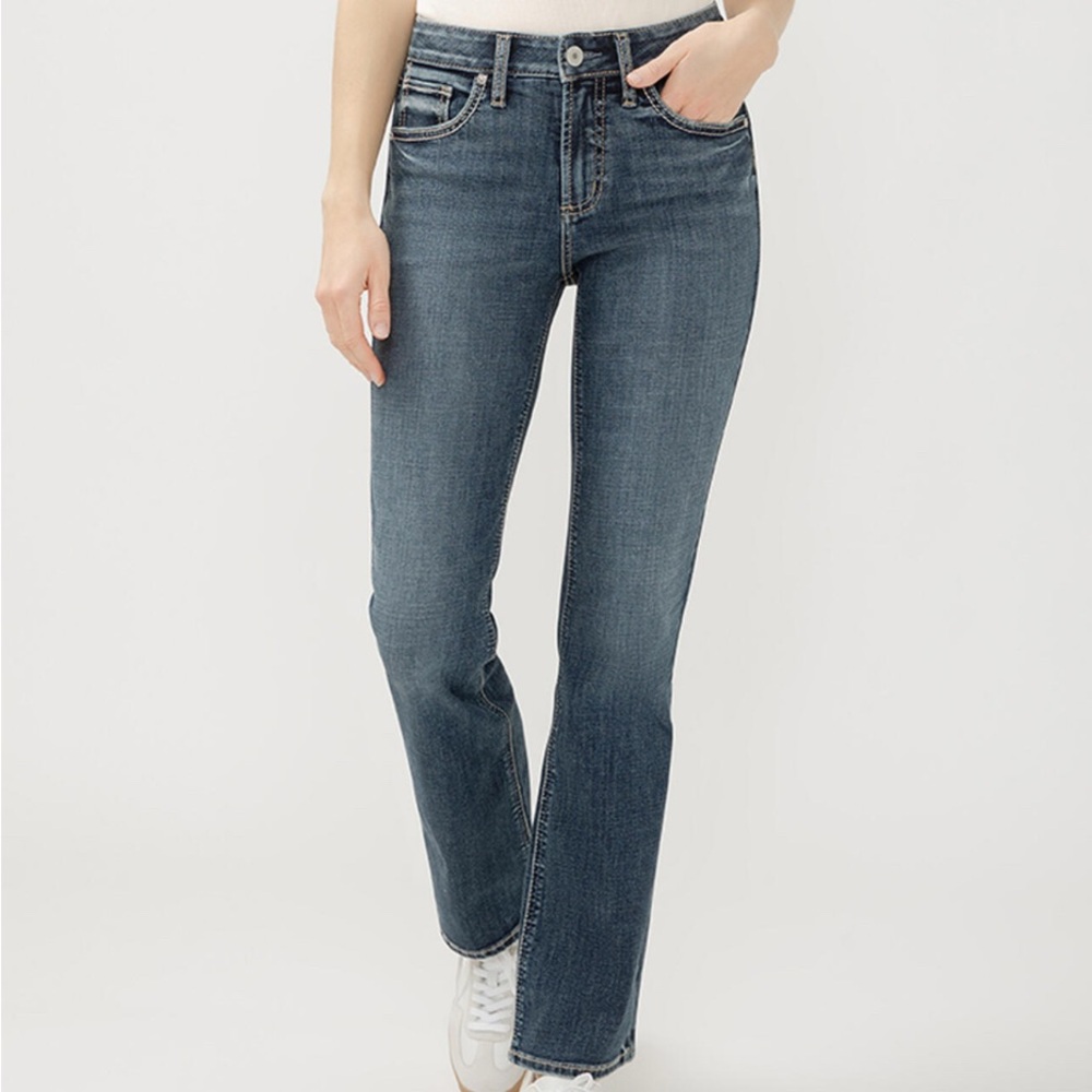 Women’s Silver Avery High Rise Slim Boot Jean - Size 31/33